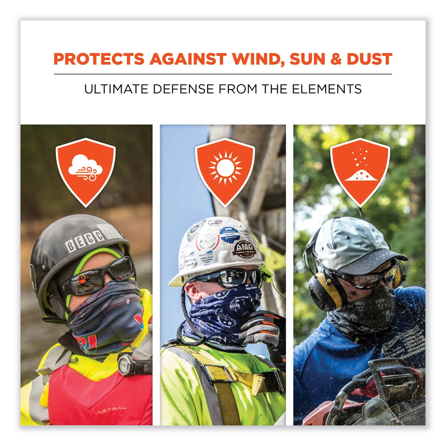 ergodyne Chill-Its 6485 Multi-Band, Polyester, One Size Fits Most, Green Buffalo Plaid (42212)