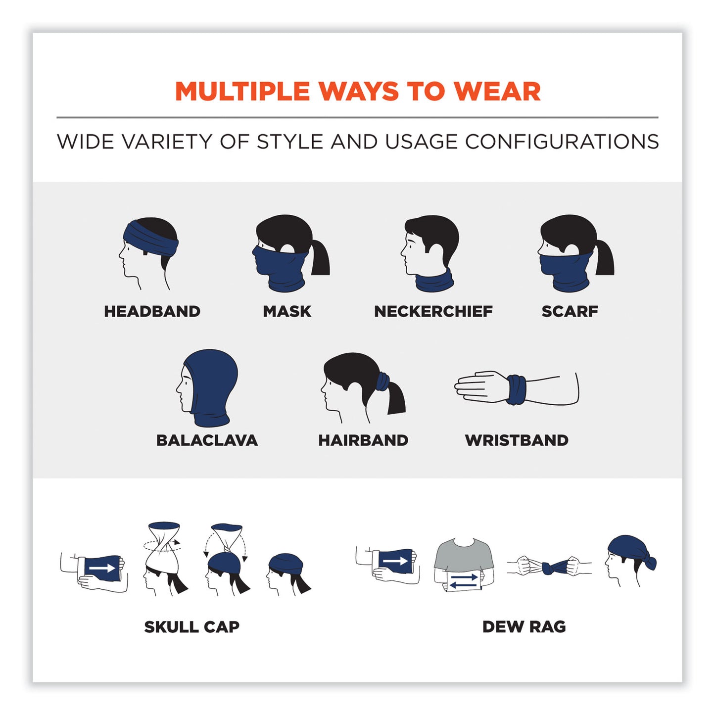 ergodyne Chill-Its 6486 FR Multi-Band, Nomex, One Size Fits Most, Khaki (42230)