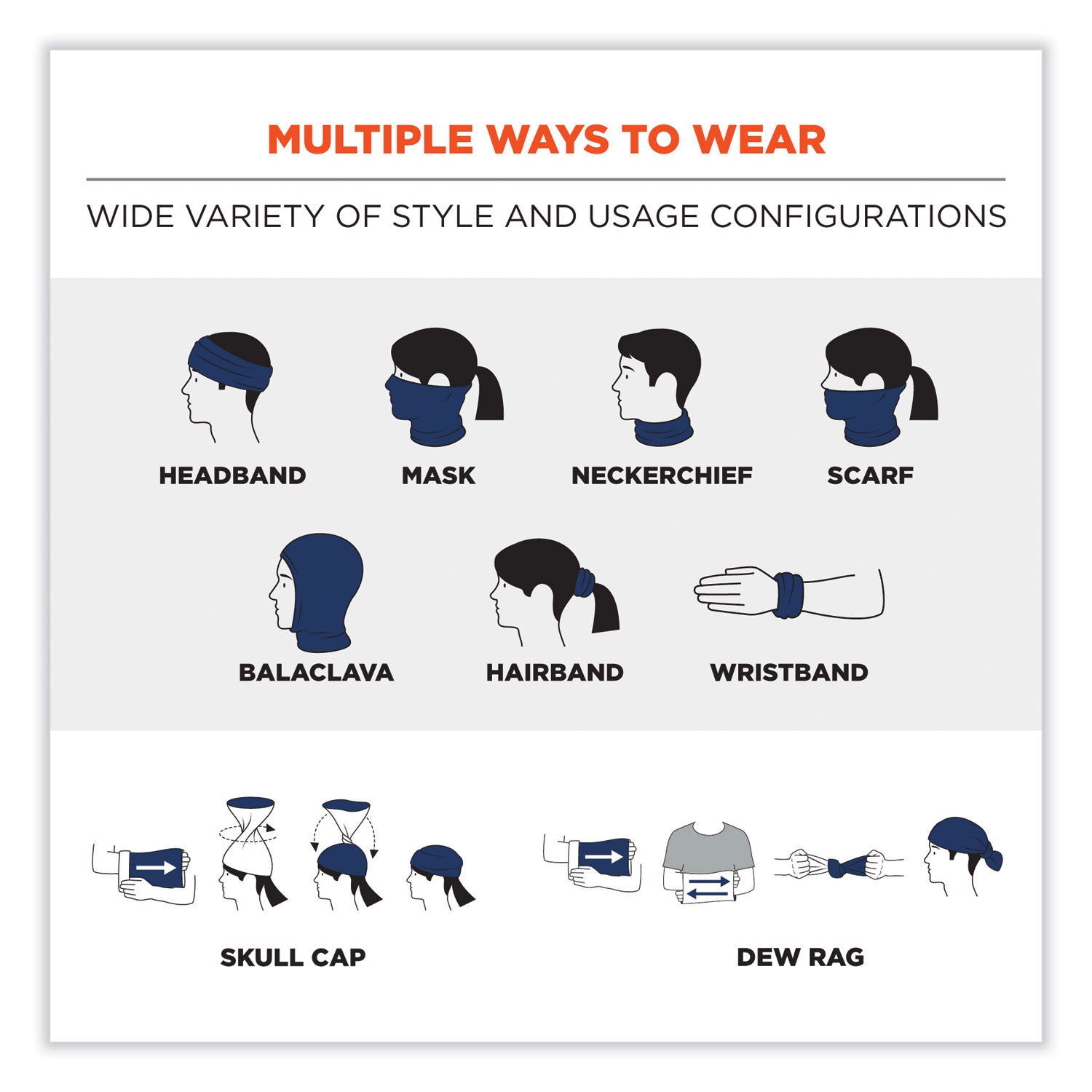 ergodyne Chill-Its 6486 FR Multi-Band, Nomex, One Size Fits Most, Khaki (42230)