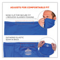 ergodyne Chill-Its 6483 Cooling Neck Gaiter Bandana Pocket, Polyester/Spandex, Small/Medium, Blue (42133)