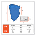 ergodyne Chill-Its 6482 Cooling Neck Gaiter Bandana Pocket Kit, Polyester/Spandex, Large/X-Large, Blue (42136)