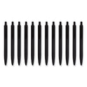 U Brands Cambria Soft Touch Mechanical Pencil, 0.7 mm, HB (#2), Black Lead, Black Barrel, 12/Pack (5008U0124)