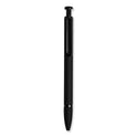 U Brands Monterey Soft Touch Ballpoint Pen, Retractable, Medium 1 mm, Black Ink, Midnight Barrel, 12/Pack (3786U0124)