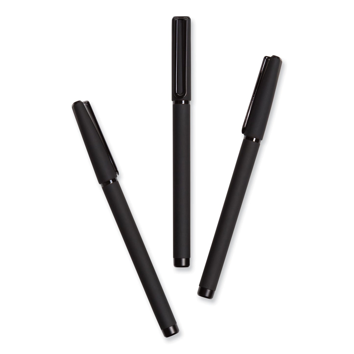 U Brands Catalina Soft Touch Porous Point Pen, Stick, Fine 0.7 mm, Black Ink, Black Barrel, Dozen (5007U0124)