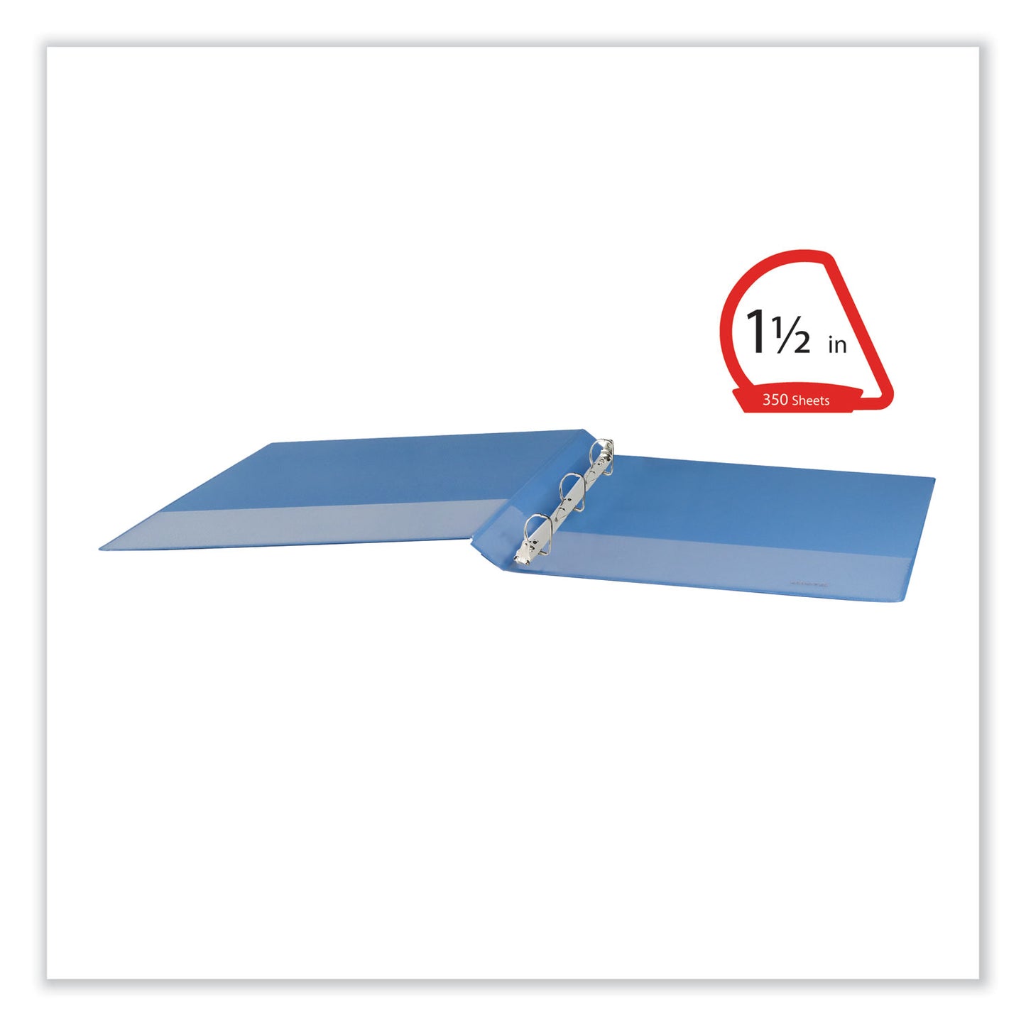 Universal Slant D-Ring View Binder, 3 Rings, 1.5" Capacity, 11 x 8.5, Light Blue (20723)