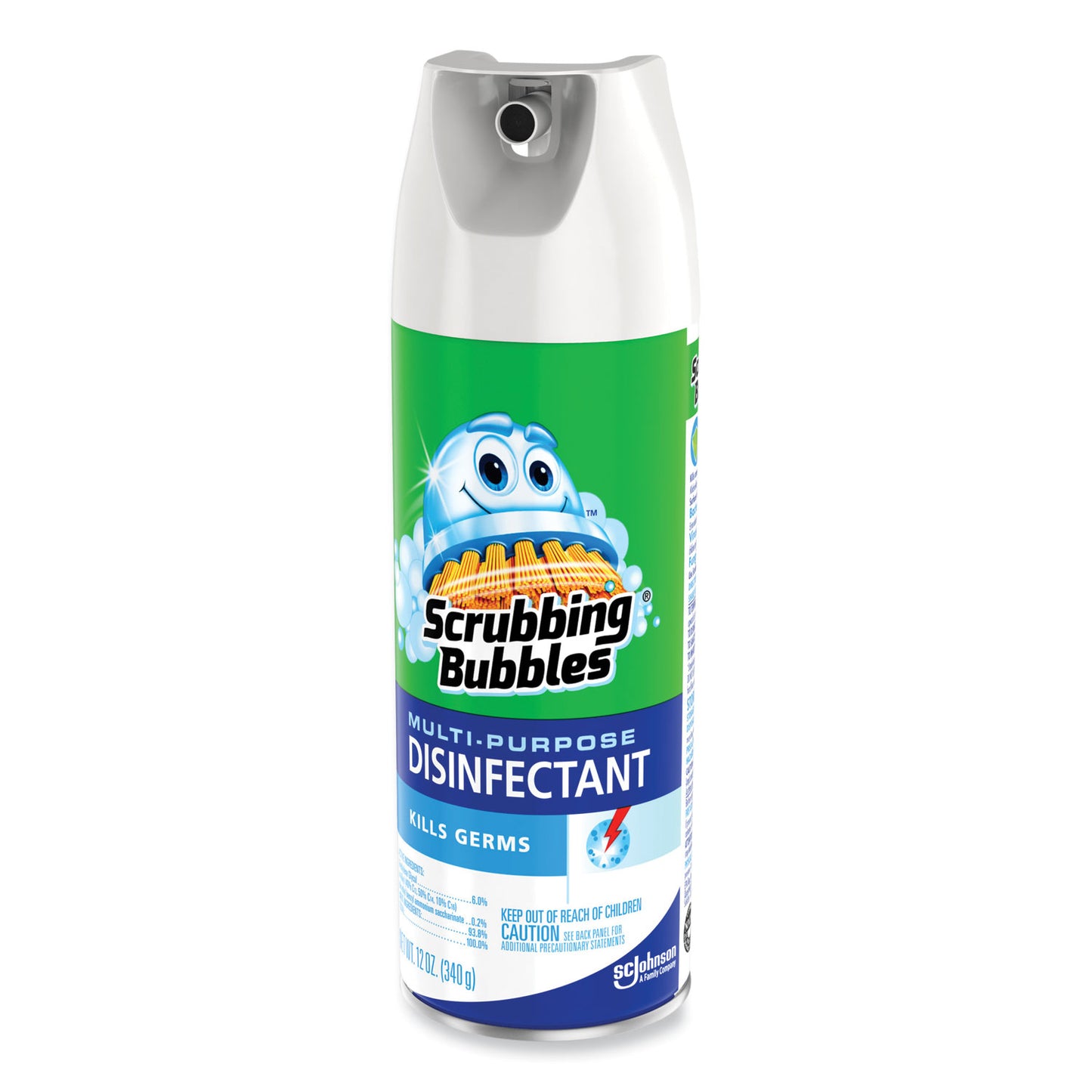 Scrubbing Bubbles Multi-Purpose Disinfectant Spray, 12 oz Aerosol Spray, 12/Carton (613104)