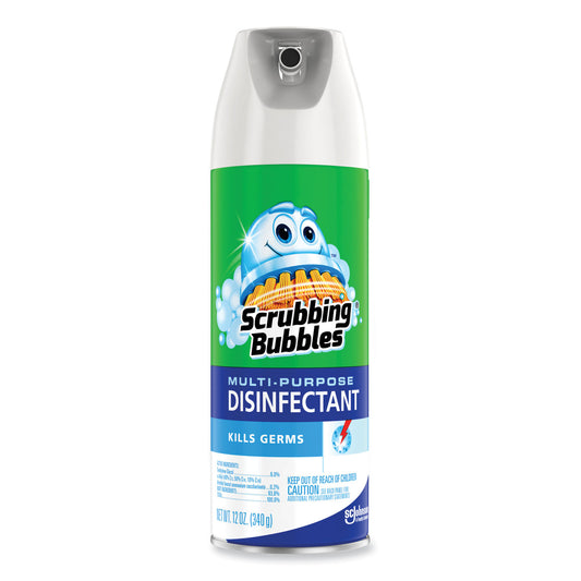 Scrubbing Bubbles Multi-Purpose Disinfectant Spray, 12 oz Aerosol Spray, 12/Carton (613104)