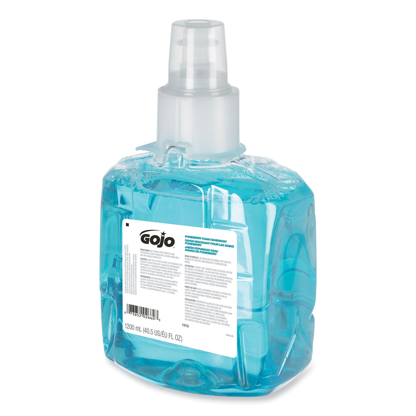 GOJO Pomeberry Foam Handwash Refill, For LTX-12 Dispenser, Pomegranate Scent, 1,200 mL, 2/Carton (191602CT)