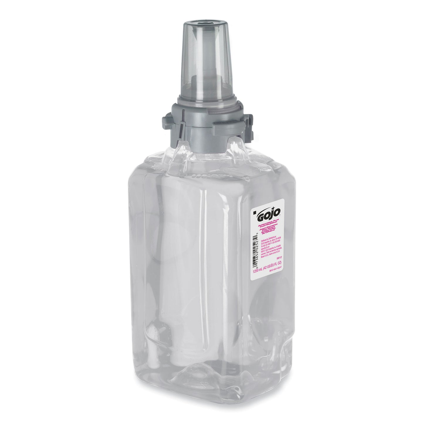 GOJO Antibacterial Foam Hand Wash Refill, For ADX-12 Dispenser, Plum Scent, 1,250 mL, 3/Carton (881203CT)