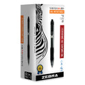 Zebra Sarasa Dry Gel X20 Gel Pen Value Pack, Retractable, Medium 0.7 mm, Black Ink, Clear/Black Barrel, 24/Box (14680)