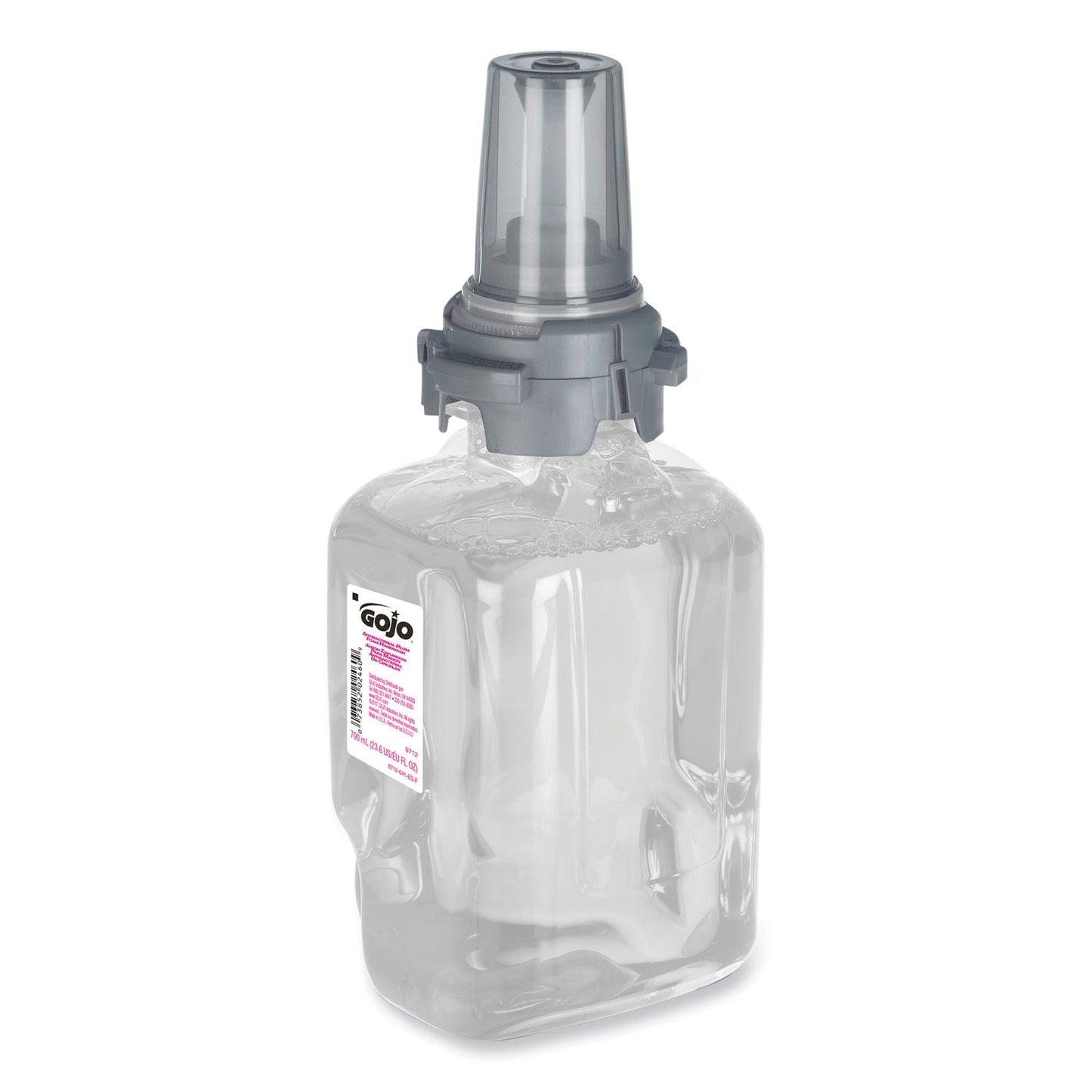 GOJO Antibacterial Foam Hand Wash Refill for ADX-7 Dispensers, Plum Scent, 700 mL, 4/Carton (871204)