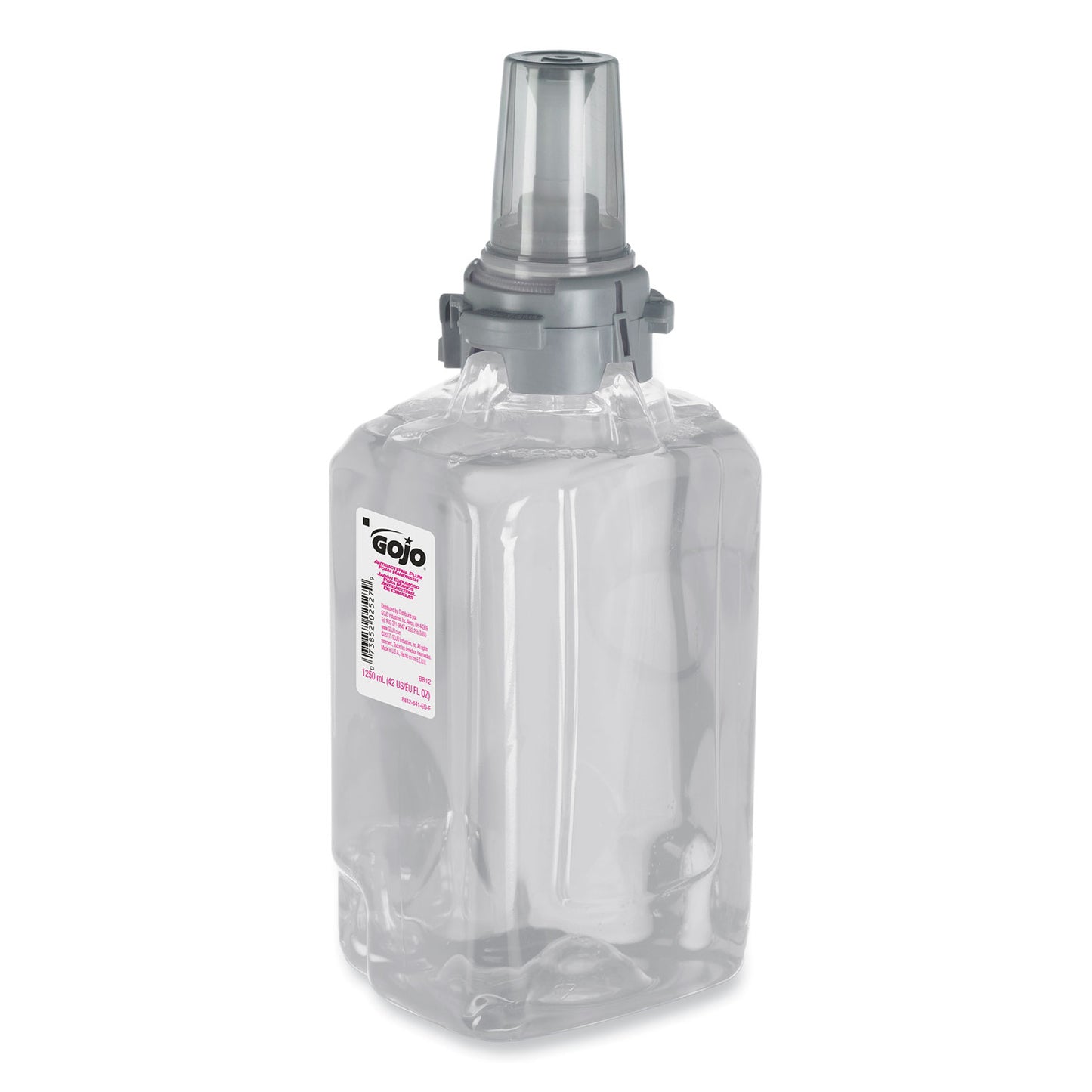 GOJO Antibacterial Foam Hand Wash Refill, For ADX-12 Dispenser, Plum Scent, 1,250 mL (881203EA)