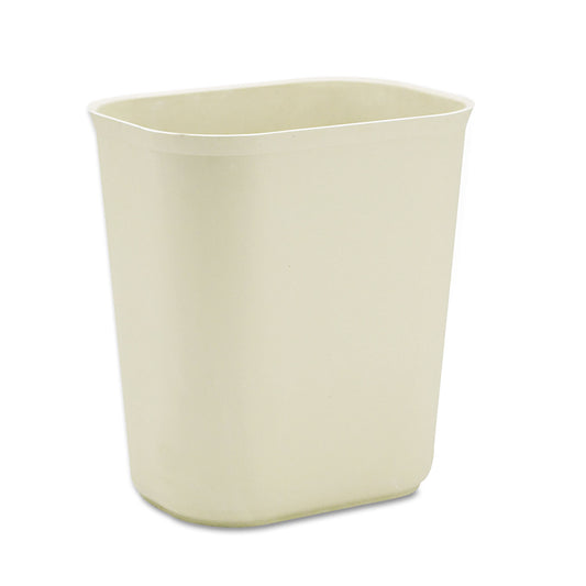 Rubbermaid Commercial Fiberglass Wastebasket, 3.5 gal, Fiberglass, Beige (254100BG)