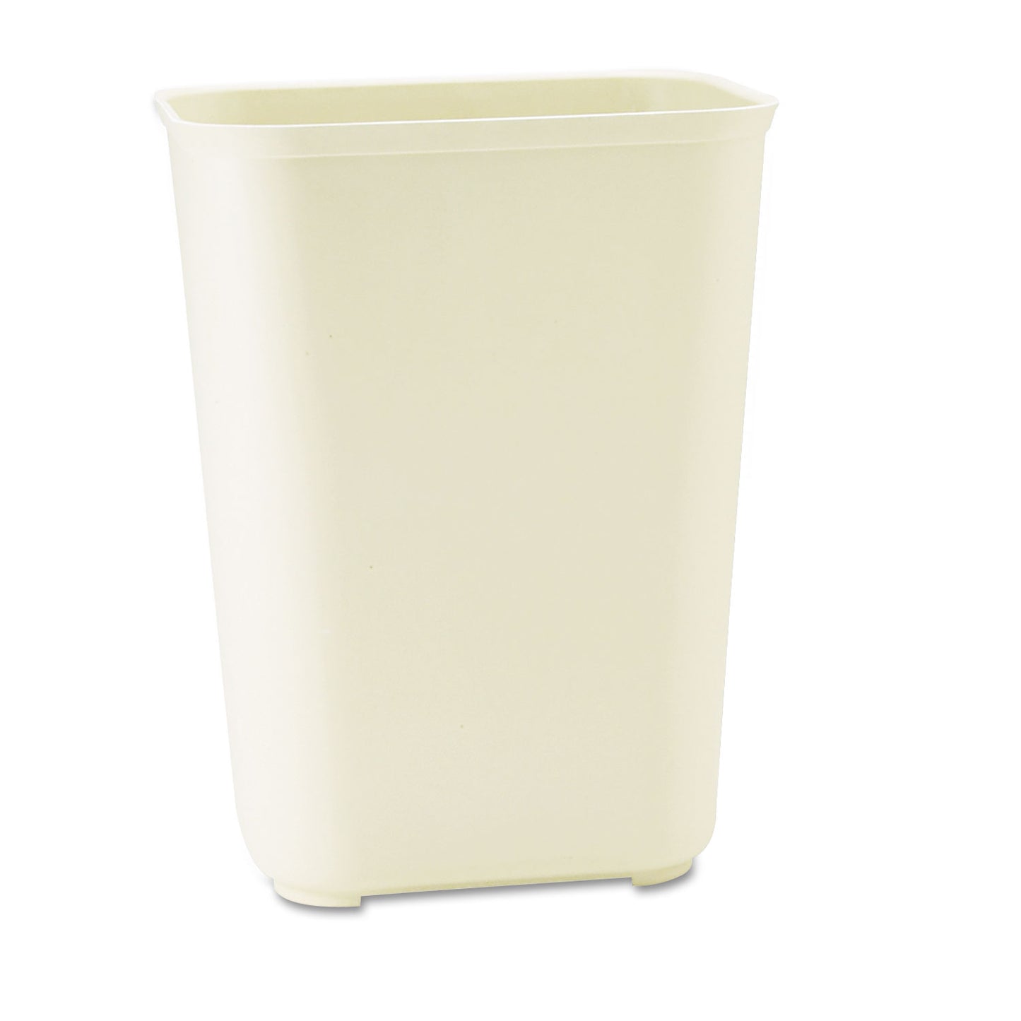 Rubbermaid Commercial Fiberglass Wastebasket, 10 gal, Fiberglass, Beige (254400BG)