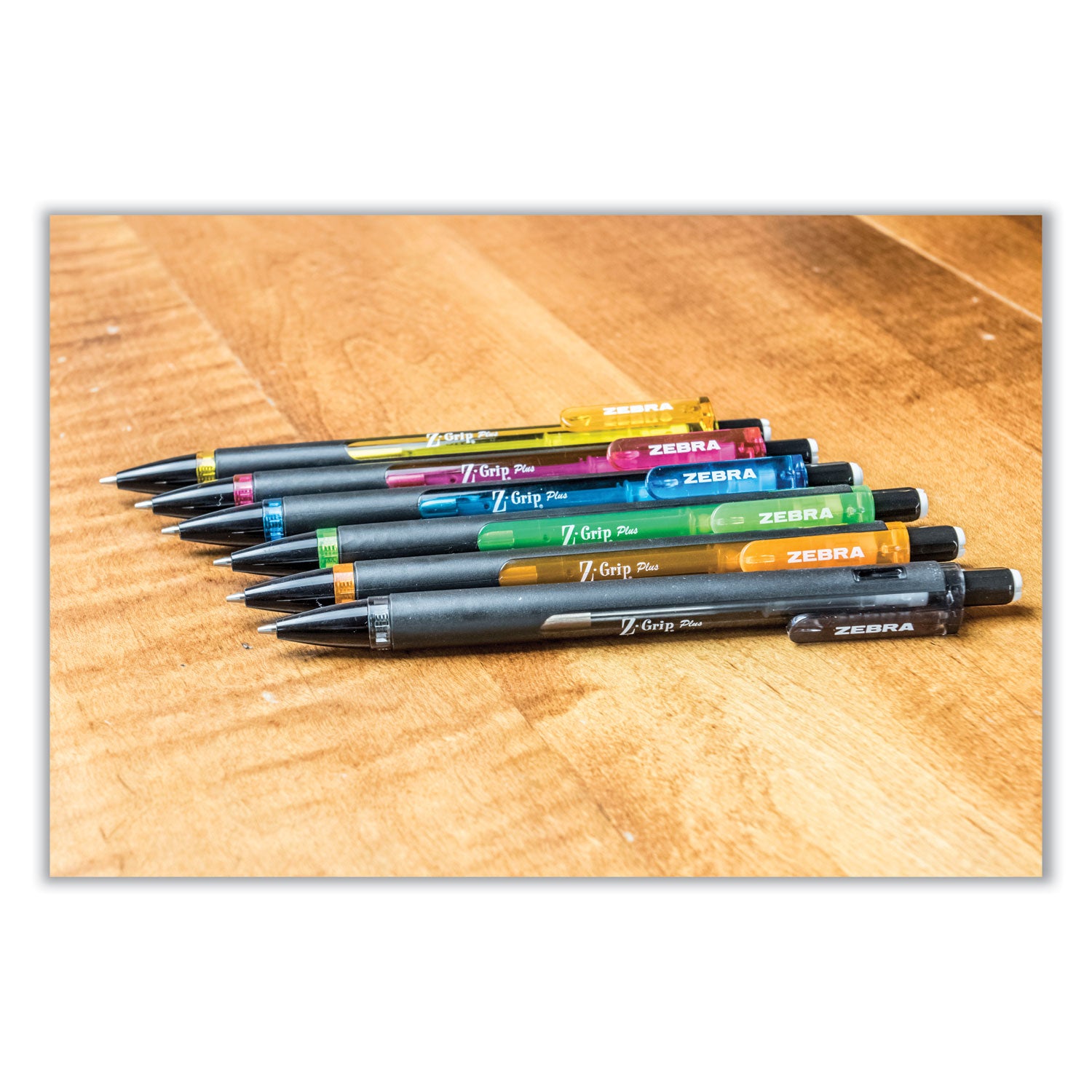 Zebra Z-Grip Plus Mechanical Pencil, 0.7 mm, HB (#2), Black Lead, Assorted Barrel Colors, Dozen (55410)