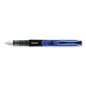 Zebra Fountain Pen, Fine 0.6 mm, Blue Ink, Black/Blue Barrel, 12/Pack (48320)