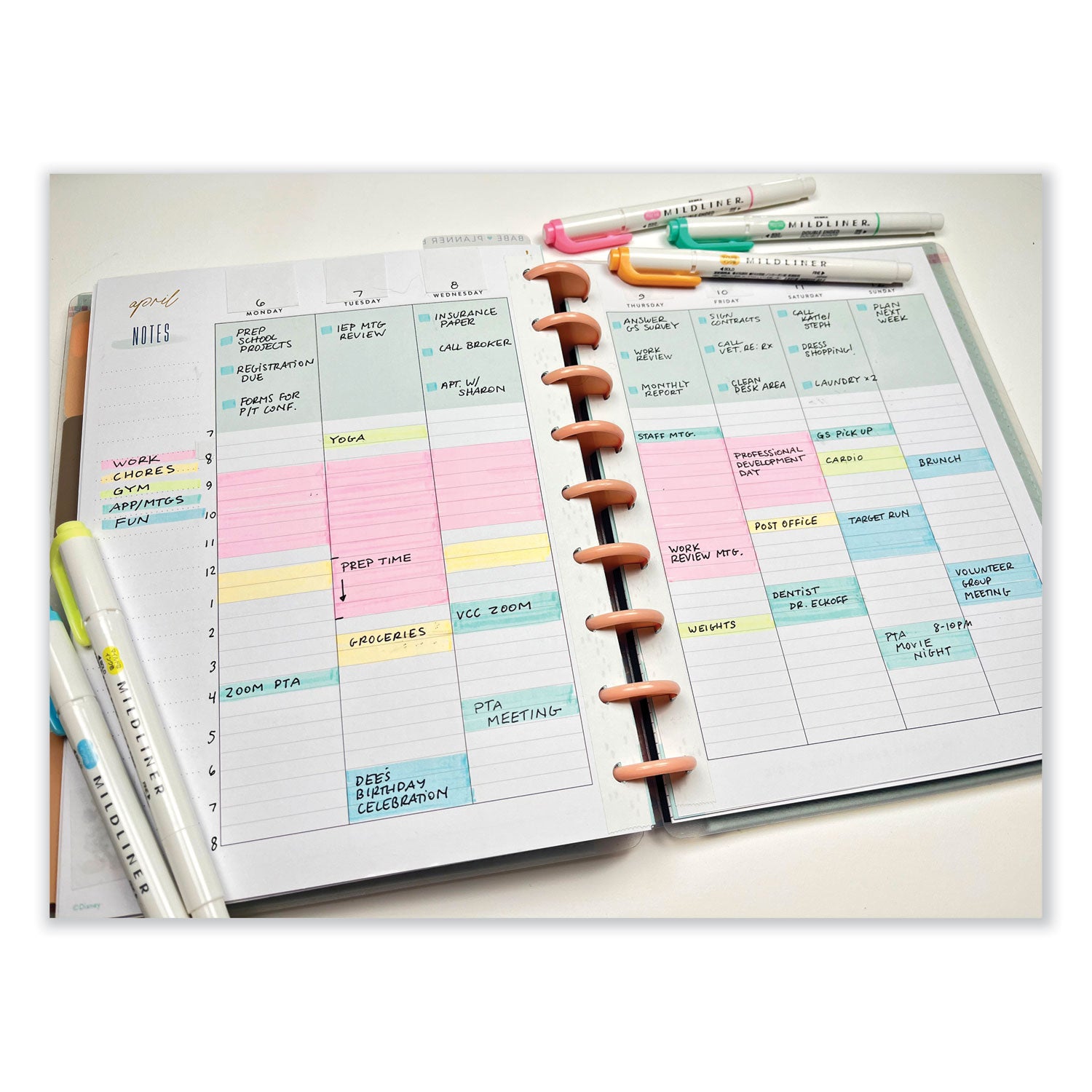 Zebra Mildliner Double Ended Highlighter, Assorted Ink Colors, Bold-Chisel/Fine-Bullet Tips, Assorted Barrel Colors, 5/Pack (78105)