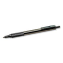 Zebra F-701 Ballpoint Pen, Retractable, Fine 0.7 mm, Black Ink, Stainless Steel/Black Barrel (29411)