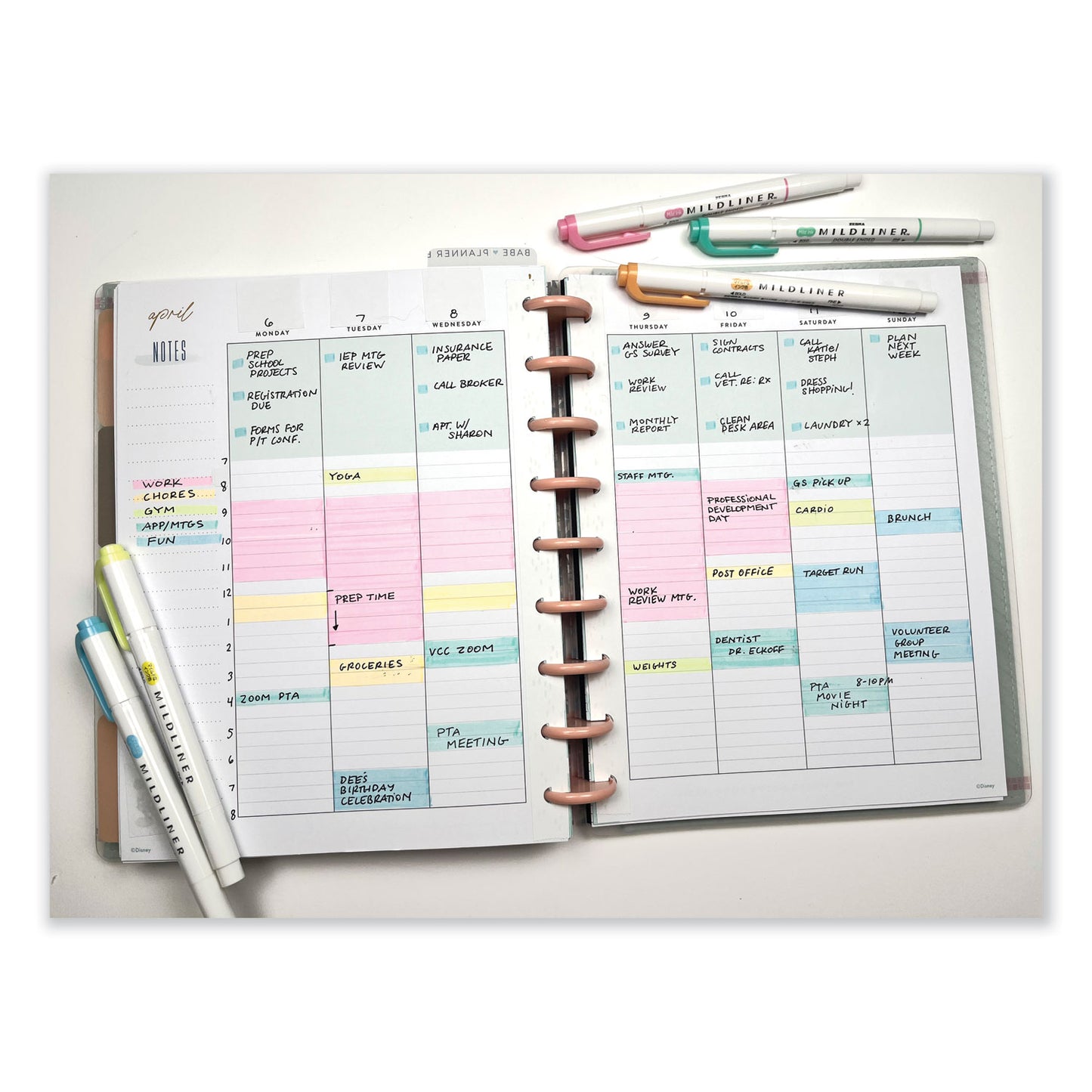 Zebra Mildliner Double Ended Highlighter, Assorted Ink Colors, Bold-Chisel/Fine-Bullet Tips, Assorted Barrel Colors, 5/Pack (78105)