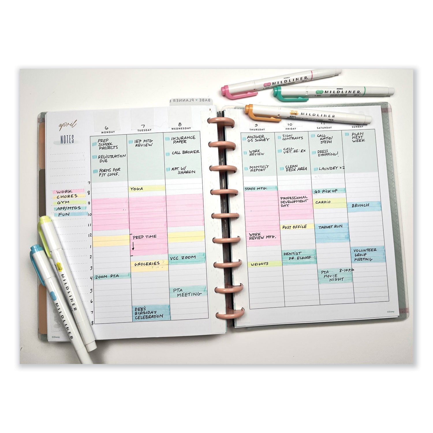 Zebra Mildliner Double Ended Highlighter, Assorted Ink Colors, Bold-Chisel/Fine-Bullet Tips, Assorted Barrel Colors, 5/Pack (78105)