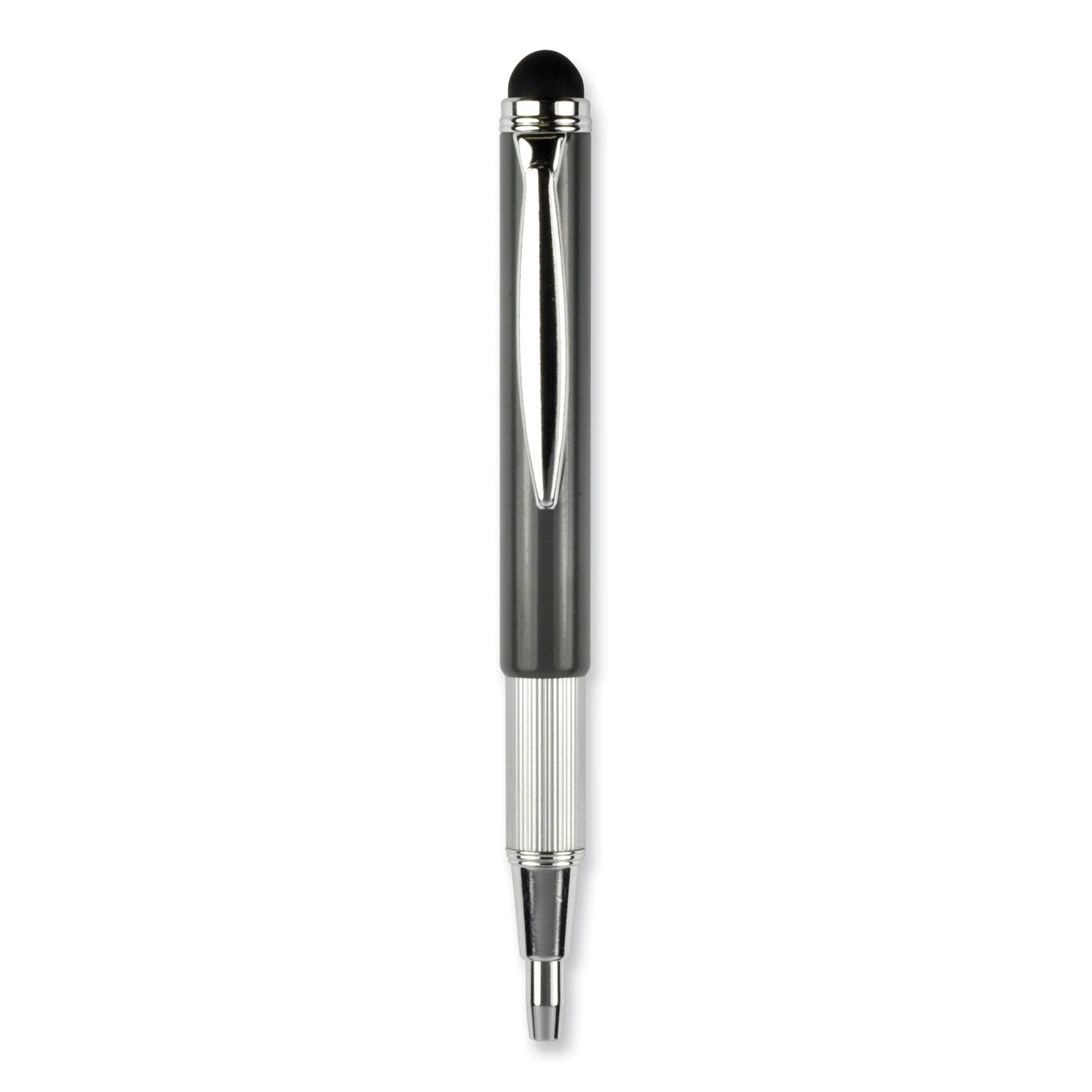 Zebra StylusPen Telescopic Ballpoint Pen/Stylus, Retractable, Medium 1 mm, Black Ink, Blue/Gray Barrel, 2/Pack (33602)