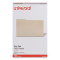 Universal Top Tab File Folders, 1/3-Cut Tabs: Left Position, Legal Size, 0.75" Expansion, Manila, 100/Box (15121)