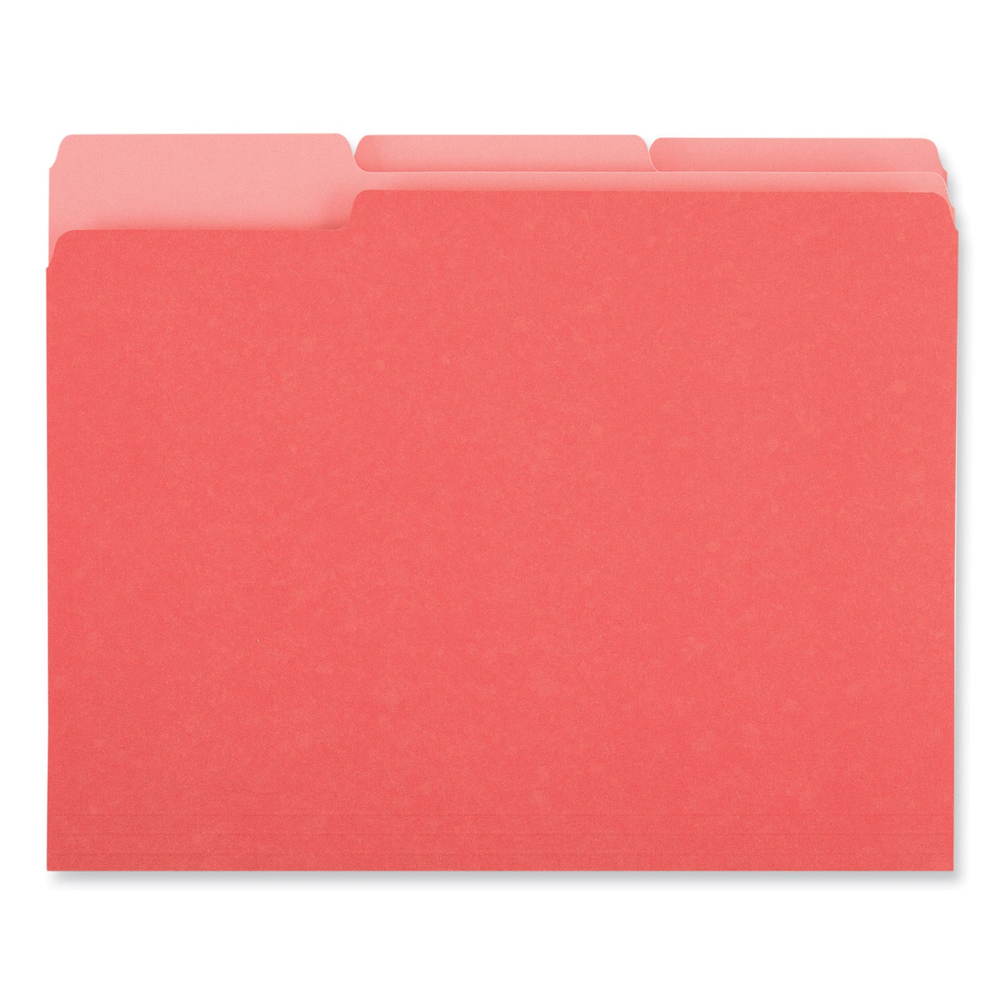 Universal Deluxe Colored Top Tab File Folders, 1/3-Cut Tabs: Assorted, Letter Size, Red/Light Red, 100/Box (10503)