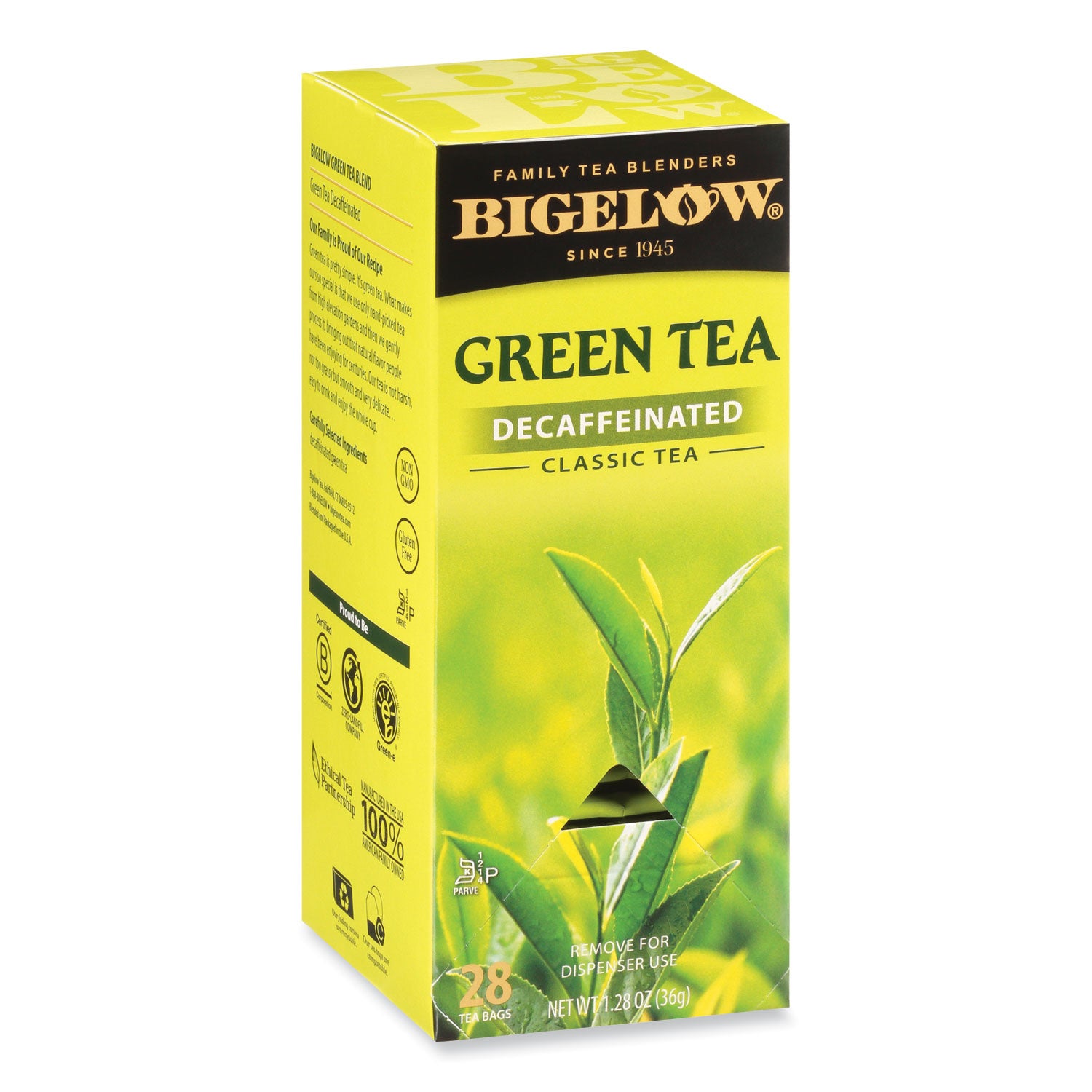 Bigelow Decaffeinated Green Tea, Green Decaf, 0.34 lbs, 28/Box (10347)