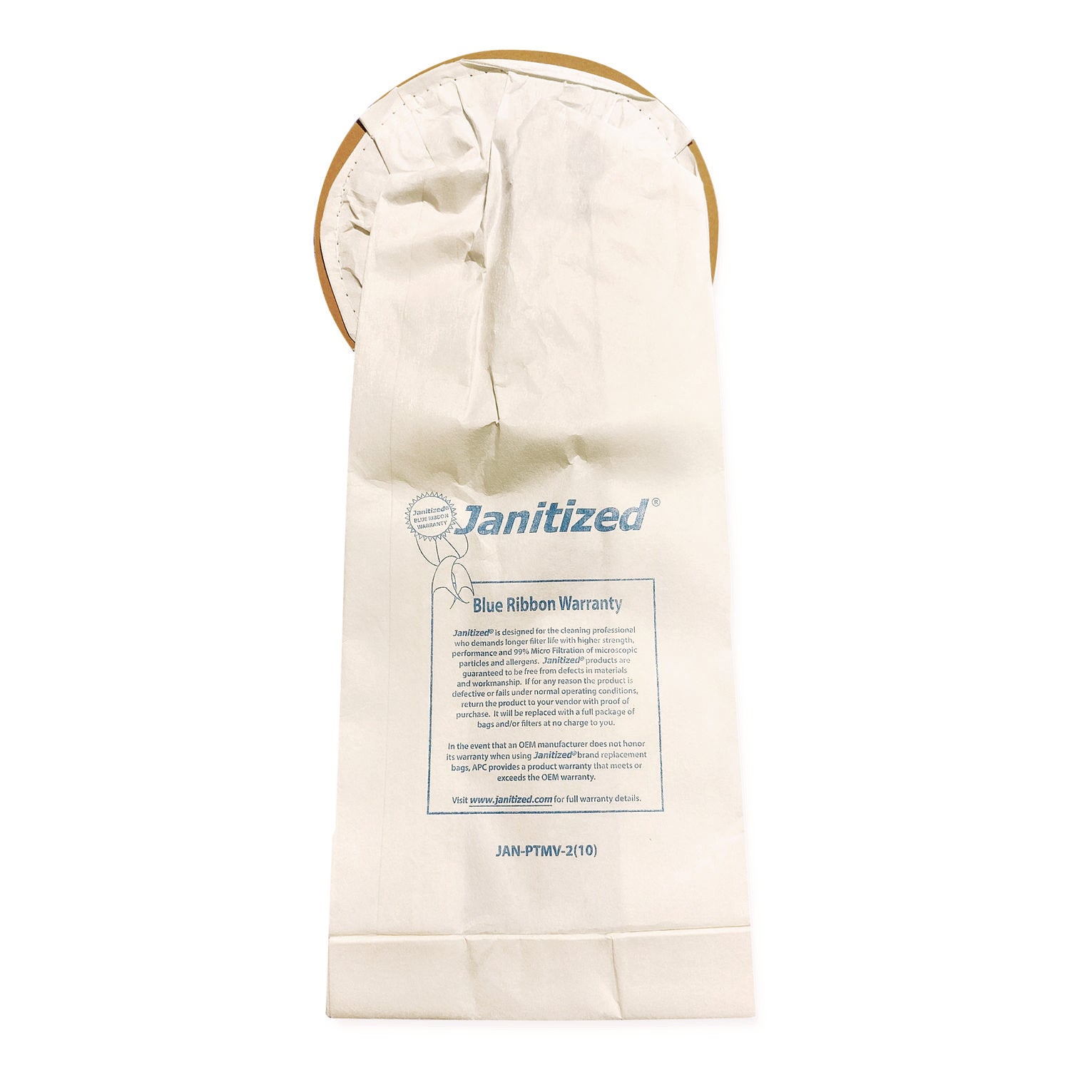 Janitized Vacuum Filter Bags Designed to Fit ProTeam 10 qt Super Coach/MegaVac, 100/Carton (JANPTMV2)