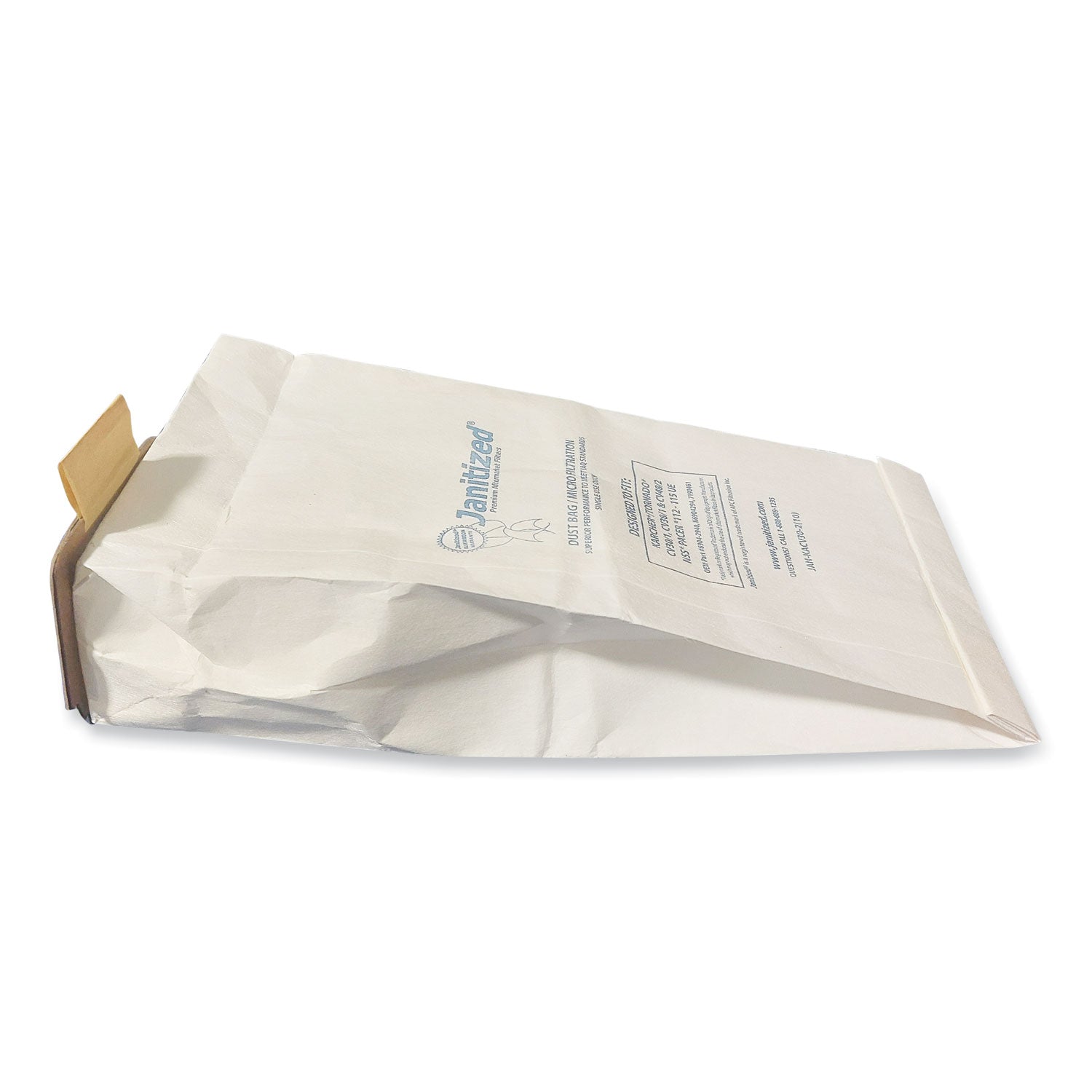 Janitized Vacuum Filter Bags Designed to Fit Karcher/Tornado CV30/1, CV38/1, CV48/2, 100/Carton (JANKACV302)