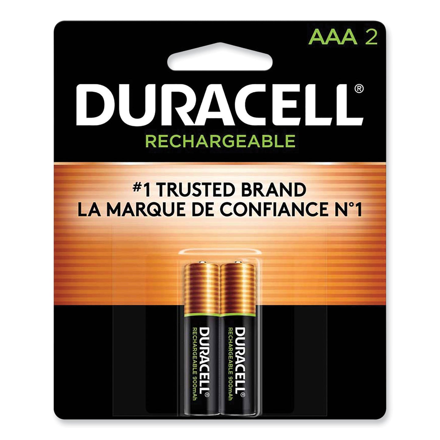 Duracell Rechargeable StayCharged NiMH Batteries, AAA, 2/Pack (NLAAA2BCD)