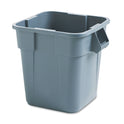 Rubbermaid Commercial Square Brute Container, 28 gal, Polyethylene, Gray (352600GY)