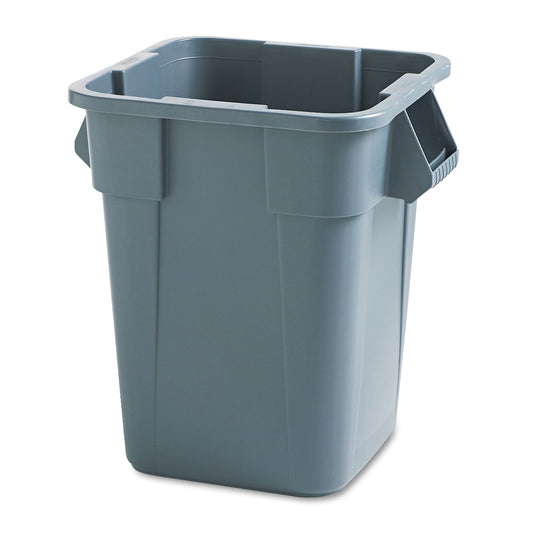 Rubbermaid Commercial Square Brute Container, 40 gal, Polyethylene, Gray (353600GY)