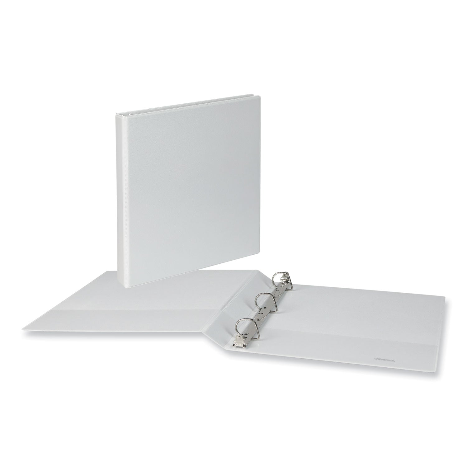 Universal Slant D-Ring View Binder, 3 Rings, 1" Capacity, 11 x 8.5, White, 12/Carton (207421PK)