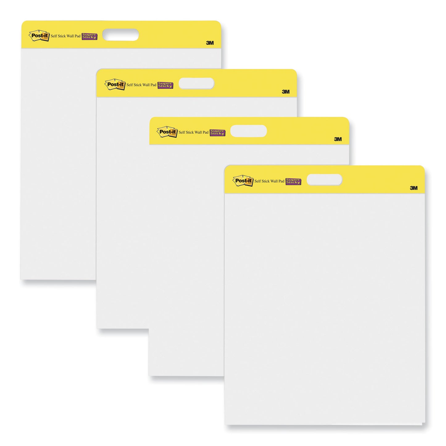 Post-it Self-Stick Wall Pad, Unruled, 20 x 23, White, 20 Sheets/Pad, 2 Pads/Pack, 2 Packs/Carton (566)