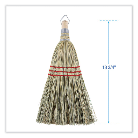 Boardwalk Corn Whisk Broom, Corn Fiber Bristles, 9" Bristle Length, Yellow, 12/Carton (951WC)