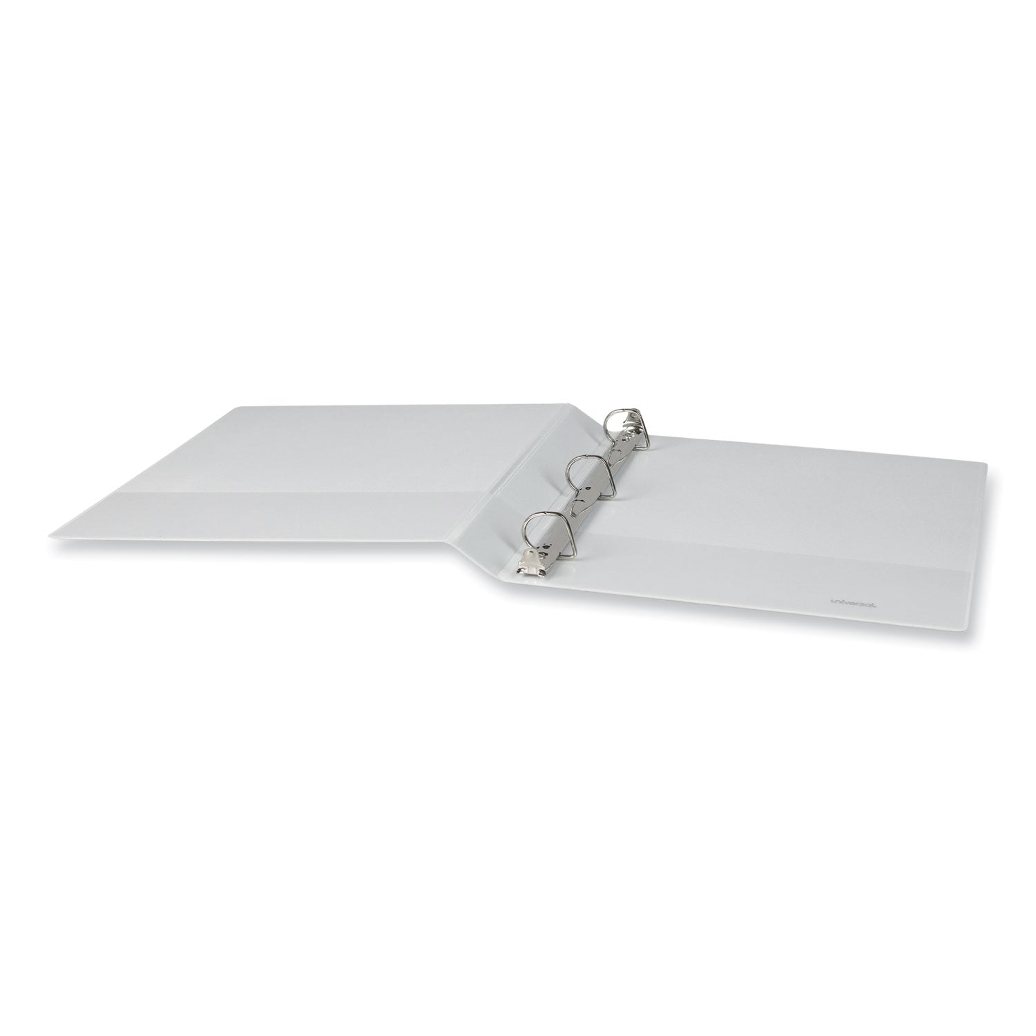 Universal Slant D-Ring View Binder, 3 Rings, 1" Capacity, 11 x 8.5, White, 12/Carton (207421PK)