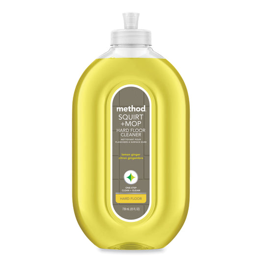 Method Squirt + Mop Hard Floor Cleaner, 25 oz Spray Bottle, Lemon Ginger Scent (00563)