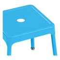 Safco Steel Bar Stool, Backless, Supports Up to 275 lb, 29" Seat Height, Baby Blue Seat, Baby Blue Base (6606BU)