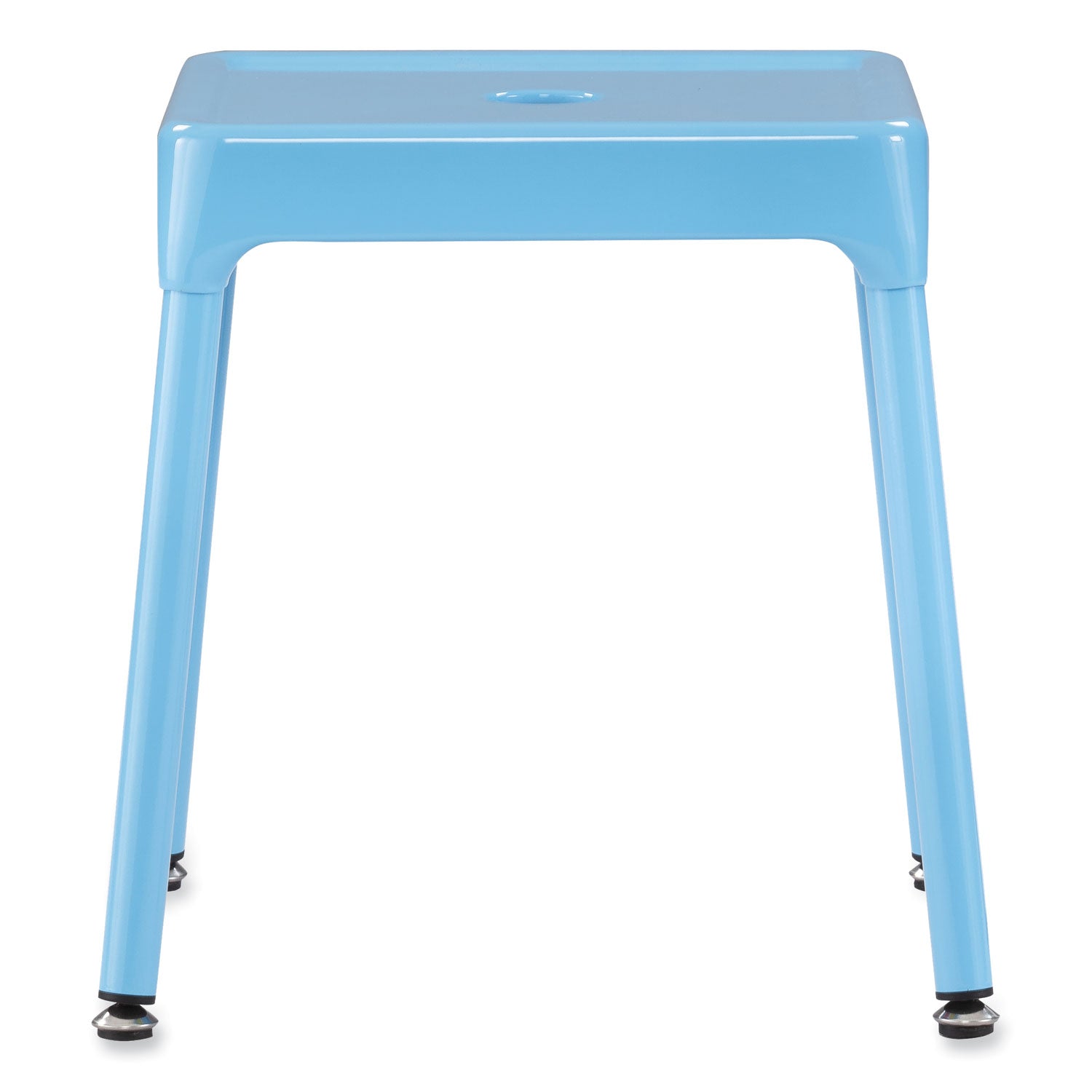 Safco Steel Guest Stool, Backless, Supports Up to 275 lb, 15" to 15.5" Seat Height, Baby Blue Seat, Baby Blue Base (6603BU)