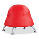 Safco Runtz Ball Chair, Backless, Supports Up to 250 lb, Red Vinyl Seat, Silver Base (4756RV)