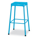 Safco Steel Bar Stool, Backless, Supports Up to 275 lb, 29" Seat Height, Baby Blue Seat, Baby Blue Base (6606BU)