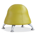 Safco Runtz Ball Chair, Backless, Supports Up to 250 lb, Green Vinyl Seat, Silver Base (4756GV)