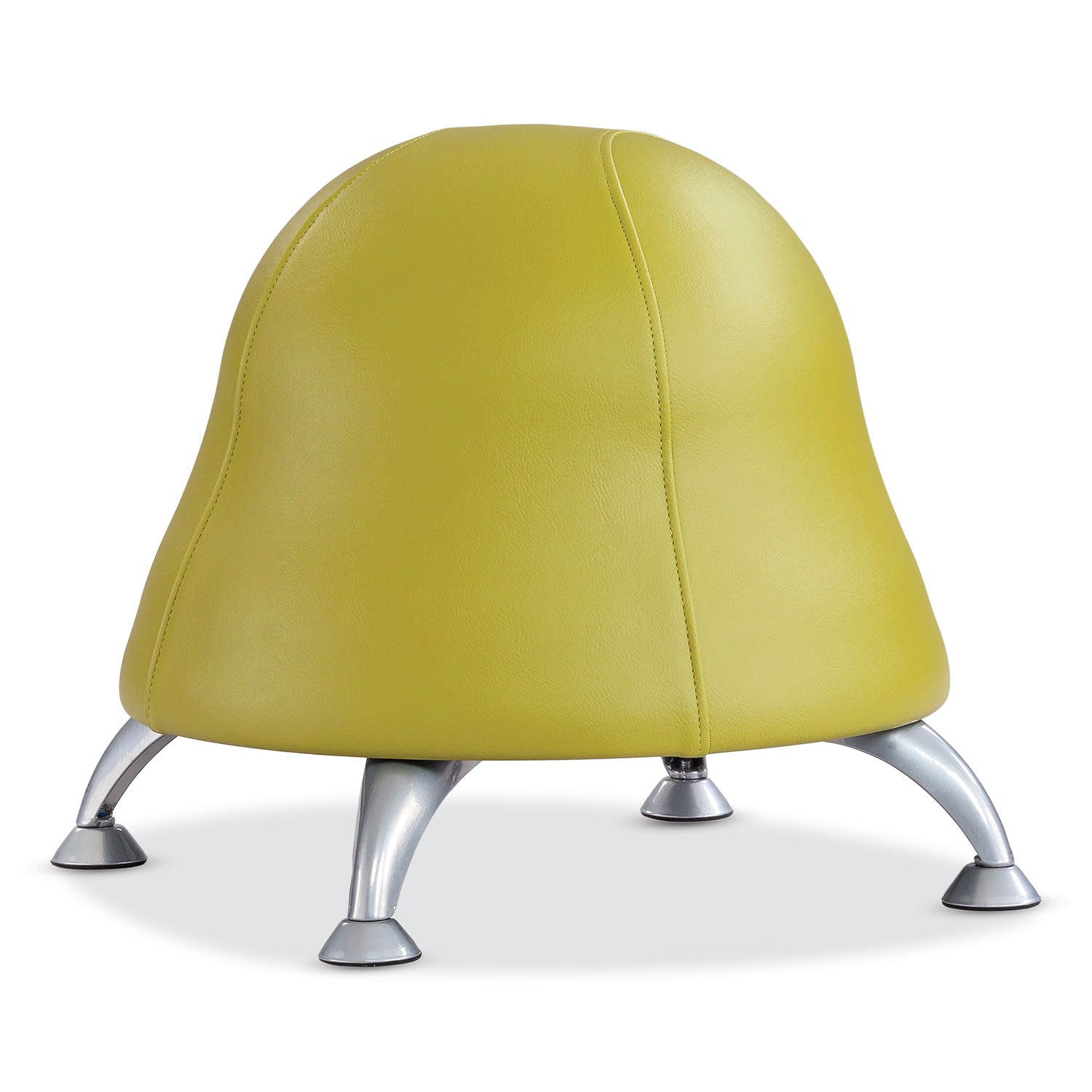 Safco Runtz Ball Chair, Backless, Supports Up to 250 lb, Green Vinyl Seat, Silver Base (4756GV)