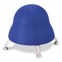 Safco Runtz Ball Chair, Backless, Supports Up to 250 lb, Blue Fabric Seat, Silver Base (4755BU)