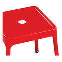 Safco Steel Guest Stool, Backless, Supports Up to 275 lb, 15" to 15.5" Seat Height, Red Seat, Red Base (6603RD)