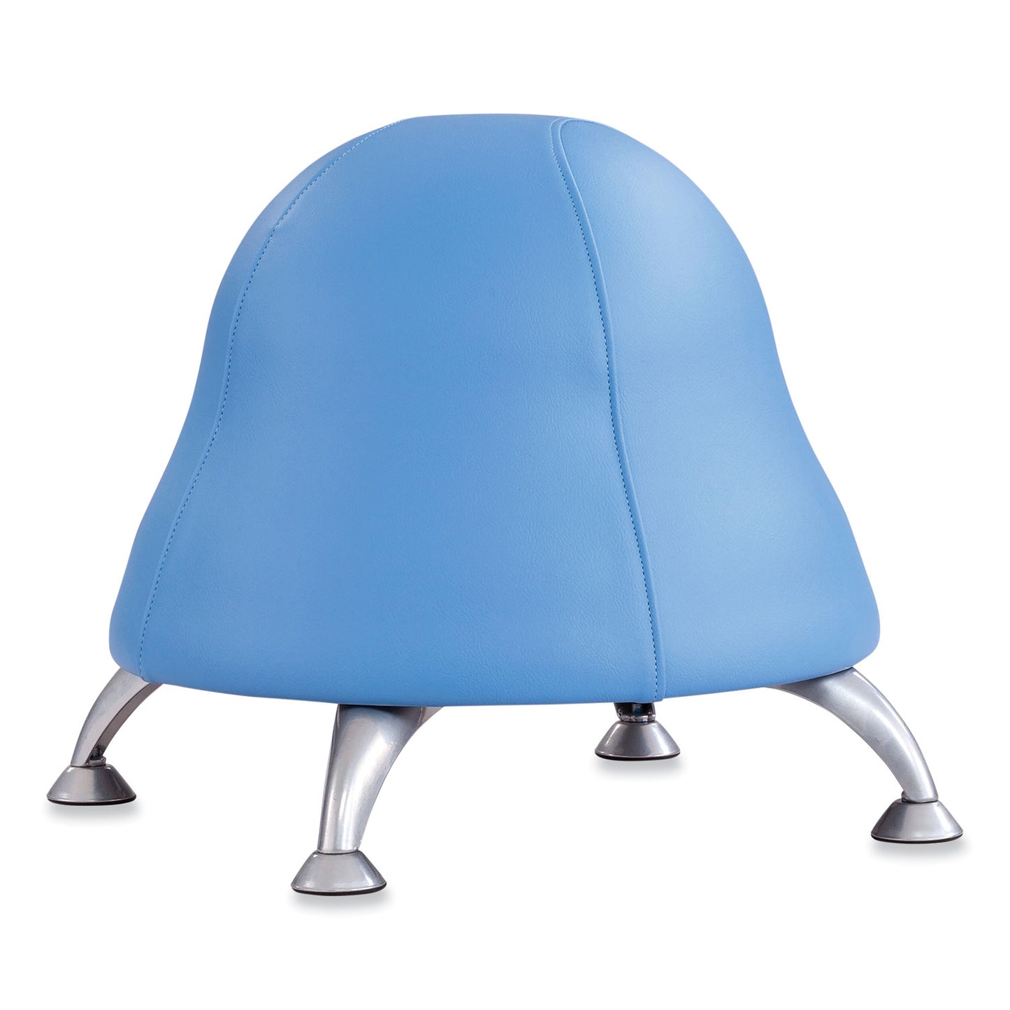 Safco Runtz Ball Chair, Backless, Supports Up to 250 lb, Baby Blue Vinyl Seat, Silver Base (4756BUV)