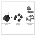 Safco Task Master Carpet Casters, 2" Wheel, Black, 5/Set (5131)