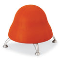 Safco Runtz Ball Chair, Backless, Supports Up to 250 lb, Orange Fabric Seat, Silver Base (4755OR)