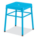 Safco Steel GuestBistro Stool, Backless, Supports Up to 250 lb, 18" Seat Height, Baby Blue Seat, Baby Blue Base (6604BU)